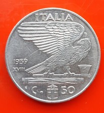 moneta 50 Cent. Del 1939 Vittorio Emanuele  lll