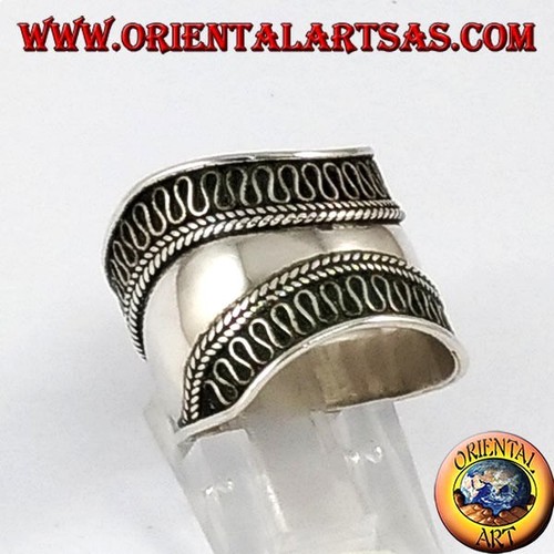 Anello fascia larga argento - larga, in