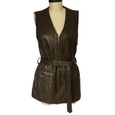 Mini abito gilet pelle vintage