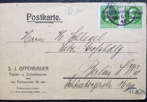 Baviera 1919 cartolina - , ii