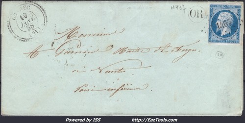 France 14a sur - sur, lettre