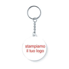 kit 34 portachiavi personalizzato tuo logo disegno diam 37 mm gadget azienda