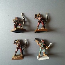Warhammer Fantasy The Old World Wood Elves Scouts X4 Oop Metal
