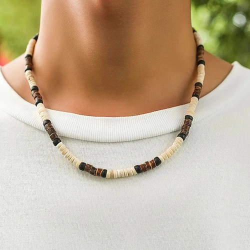 Collana uomo legno - , perline