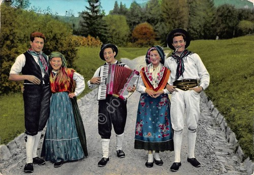 Cartolina carnia costumi - cartolina,