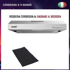 COMFEE' Cappa Aspirante 60 cm SLIF17SS-60 A LED Sottopensile Aspiratore A Parete