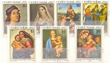 VIETNAM 1983 ARTE QUADRI DIVERSI 7 VAL. Cat.M.1327-33