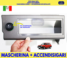 Mascherina Grigia autoradio per  Panda Young stereo audio + accendisigari auto 