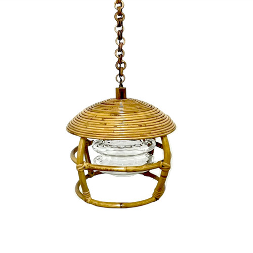 Lampadario vintage bambù