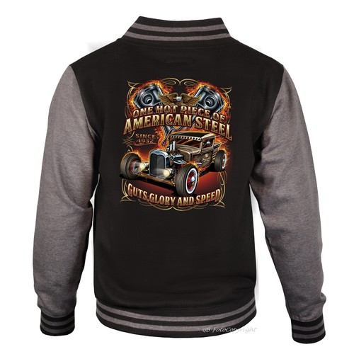 Giacca college auto hot rod - college,