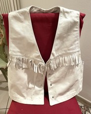 Vintage Gilet Di pelle Con Frange