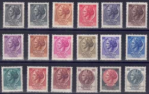 Italia 1968 siracusana 18v - italia,