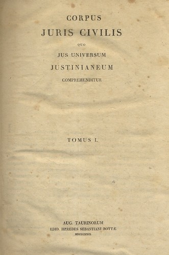 Corpus juris civilis quo - corpus,