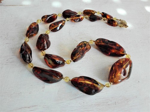 Collana artigianale con ambra - artigianale,