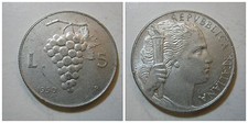 Repubblica Italiana 5 Lire Uva