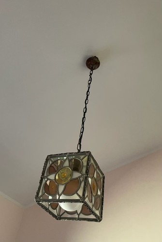 Lampadario vintage vetro - lampadario,