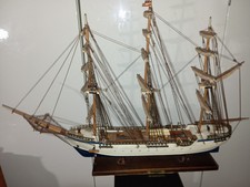 Clipper Modello Nave Legno Tre Alberi 80 Cm Lungo