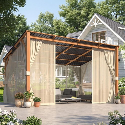 10x14 outdoor wooden - wooden, gazebo