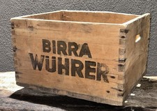 Cassetta In Legno Birra Wuhrer Anni 60