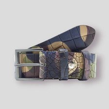 Cintura in pelle multicolore