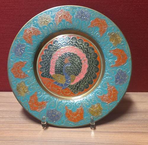 Piatto decorativo ottone - piatto, in