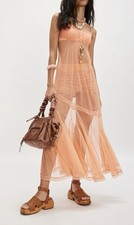 Abito maxi slip in rete