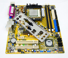ASUS A8V-MQ RARA socket scheda madre 939 con AMD 3200 + CPU + IO Shield