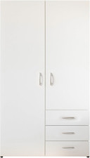 Molise - Armadio Con 2 Ante a Battente E 3 Cassetti in Legno Laminato Di Colore 