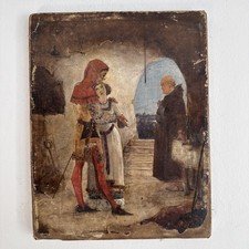 Antico dipinto olio XIX secolo