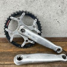 Set pedivelle vintage Shimano Deore LX FC-M569 175mm lega argento bracci MTB 4 bracci A5