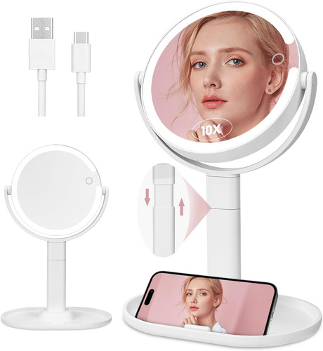 Specchio trucco con - trucco, luci