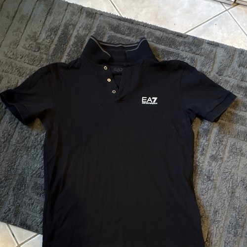 Ea7 polo uomo nera - uomo, cotone
