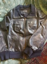 Giubbotto Only Limitess Taglia M colore Blu Scuro Scott Leather Jacket