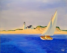 Edward Hopper Style " Long Leg