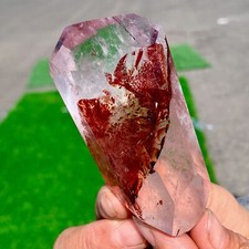 178G Cristallo Rosso Naturale e Fantasma Bianco Coesistono LucidantePalmaSpirito StoneRiparazione