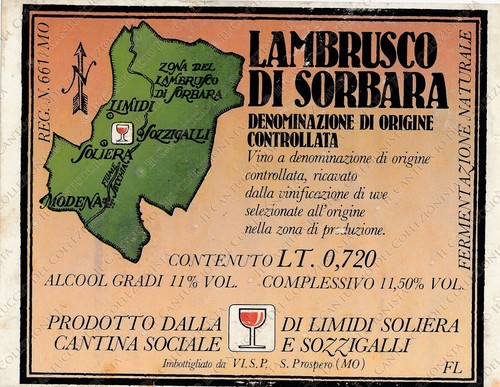 Vino lambrusco sorbara - di,