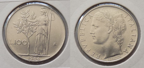 100 lire 1964 - lire,