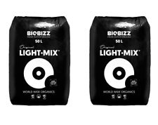 2 X BioBizz LIGHT MIX Terra Terriccio Substrato Torba Perlite 50 LT