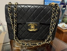 CHANEL Vintage Black Jumbo CC