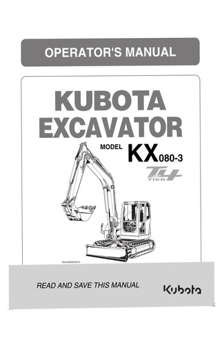 Escavatore kubota kx080 tier - escavatore, kx080-3