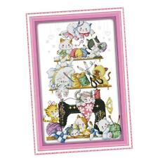 Kit Punto Croce Stampato Gatti