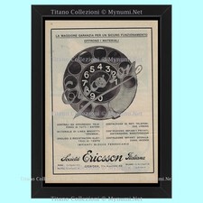 Anni '20  * Pubblicità Originale "Ericsson, Centrali ed Apparecchi Telefonici" C