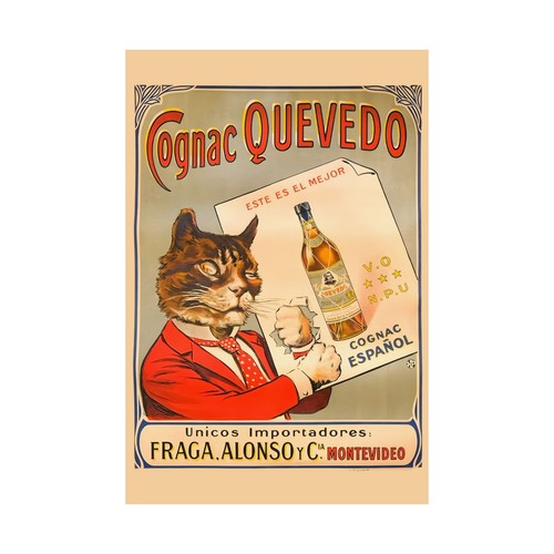 Poster vintage cognac quevedo - poster,