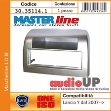 MASCHERINA AUTORADIO UN DIN LANCIA YPSILON DAL 2007 IN POI ADATTATORE UN DIN 