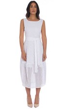 ABITO LUNGO TWINSET ACTITUDE IN SANGALLO BIANCO DA DONNA 241AT2072