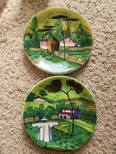 Coppia piatti maiolica Baratti
