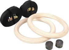 CCLIFE Anelli da ginnastica in legno per fitness, anelli da ginnastica olimpici,