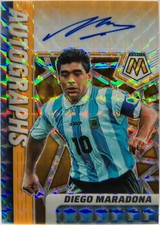 Diego Maradona 19/25 Autograph Orange Mosaic Road To Qatar 2022