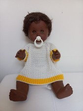 Bambola Baby Furga, vintage anni '70. FUNZIONANTE. Tipo Robby O Cicciobello Nero