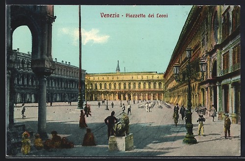 Cartolina venezia piazzetta - cartolina,